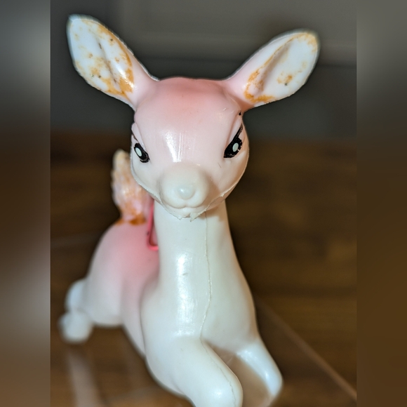 Vintage Pink Reindeer Ornament Hong Kong 60s - Picture 7 of 9